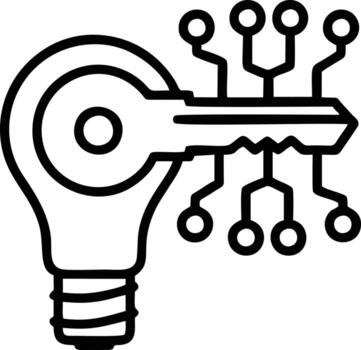 Idea solution icon symbol vector image. Illustration of the creative innovation concept design. EPS 10