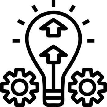 Idea solution icon symbol vector image. Illustration of the creative innovation concept design. EPS 10