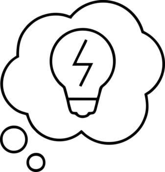 Idea solution icon symbol vector image. Illustration of the creative innovation concept design. EPS 10