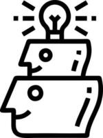 Idea solution icon symbol vector image. Illustration of the creative innovation concept design. EPS 10