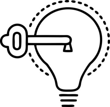 Idea solution icon symbol vector image. Illustration of the creative innovation concept design. EPS 10
