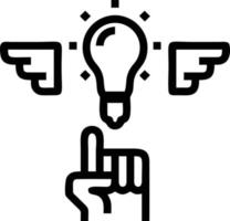 Idea solution icon symbol vector image. Illustration of the creative innovation concept design. EPS 10