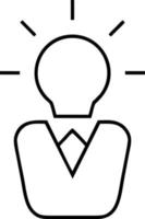 Idea solution icon symbol vector image. Illustration of the creative innovation concept design. EPS 10