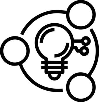 Idea solution icon symbol vector image. Illustration of the creative innovation concept design. EPS 10