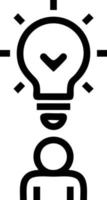 Idea solution icon symbol vector image. Illustration of the creative innovation concept design. EPS 10