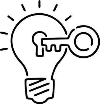 Idea solution icon symbol vector image. Illustration of the creative innovation concept design. EPS 10