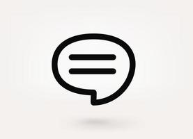 Speech bubble minimal pictogram. Linear vector linear icon