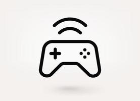 inalámbrico gamepad ilustración. vector lineal icono