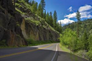 Wonderful views of the hills at sunny day photo