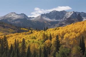 Colorado Rocky Mountains during the the fall season photo
