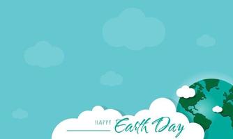 Happy Earth Day with copy space area vector