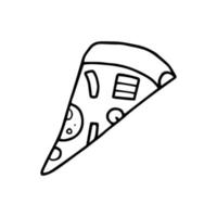 Pizza icon vector. Pizzeria illustration sign. Fast food symbol. Food logo. vector