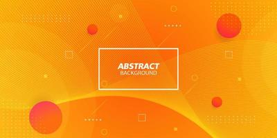 Fresh orange abstract background with simple shapes and wavy lines. Bright and colorful orange design. popular and modern with shadow 3d concept. Eps10 vector