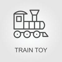 tren icono, ilustración frente ver diseño modelo vector