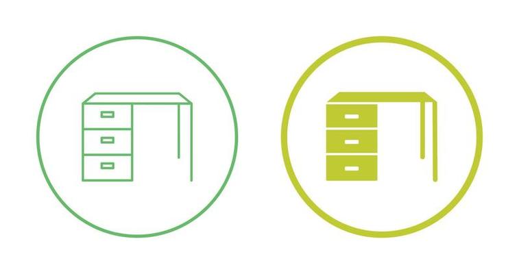Table with Drawers Vector Icon