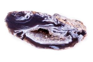 Macro mineral stone agate bud on white background photo