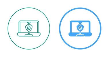 Laptop Security Vector Icon