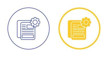 icono de vector de configuración de documento