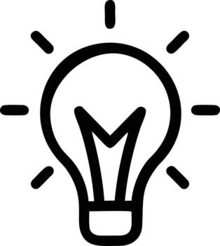 Idea solution icon symbol vector image. Illustration of the creative innovation concept design. EPS 10