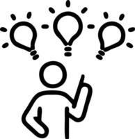 Idea solution icon symbol vector image. Illustration of the creative innovation concept design. EPS 10
