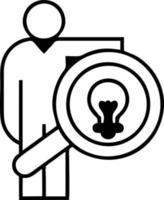 Idea solution icon symbol vector image. Illustration of the creative innovation concept design. EPS 10