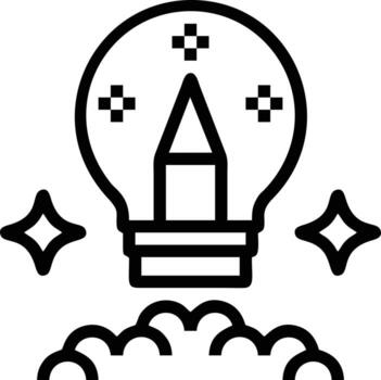 Idea solution icon symbol vector image. Illustration of the creative innovation concept design. EPS 10