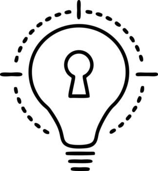 Idea solution icon symbol vector image. Illustration of the creative innovation concept design. EPS 10