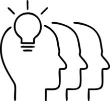 Idea solution icon symbol vector image. Illustration of the creative innovation concept design. EPS 10