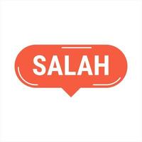 Salah Red Vector Callout Banner with Information on Fasting and Prayer in Ramadan