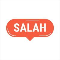 Salah Red Vector Callout Banner with Information on Fasting and Prayer in Ramadan