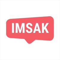 IMSAK Reminder Red Vector Callout Banner to Help You Start Your Fast on Time