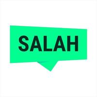 Salah Green Vector Callout Banner with Information on Fasting and Prayer in Ramadan