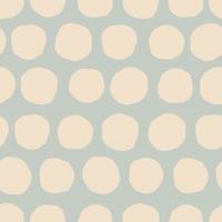 Vector seamless pattern with cutout circles. Hand drawn polka dot texture. Dotted background in retro style.