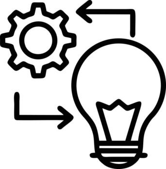 Idea solution icon symbol vector image. Illustration of the creative innovation concept design. EPS 10