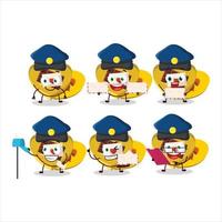 A picture of cheerful yellow love open gift box postman cartoon design concept vector