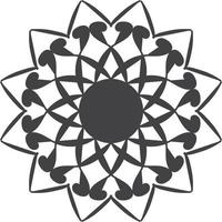 Black mandala design vector