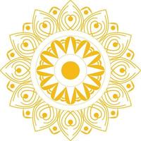 Golden mandala art design vector