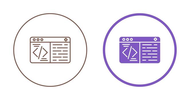 icono de vector de codificación