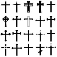 Christian cross vector icon cet.  religion illustration sign collection. jesus symbol or logo.