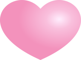 The heart pink love icon PNG