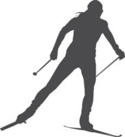 The man ski player silhouette png