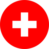 Suisse drapeau rond forme png