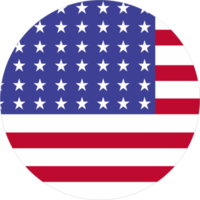 America flag round shape PNG