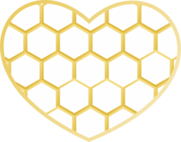 Honeycomb heart shape PNG