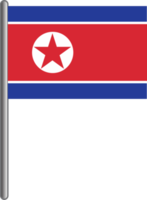 noorden Korea vlag PNG