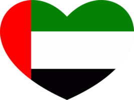 emiratos bandera corazón forma png