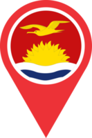 Kiribati flag pin map location PNG