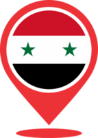 Syria flag pin map location png