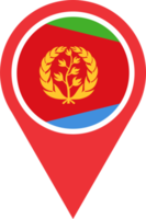 Eritrea flag pin map location PNG