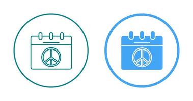 Peace Calendar Vector Icon